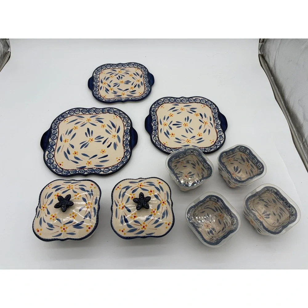 Vintage kitchen Temp-tations Bakeware Set Old World Ceramic 9pc casserole